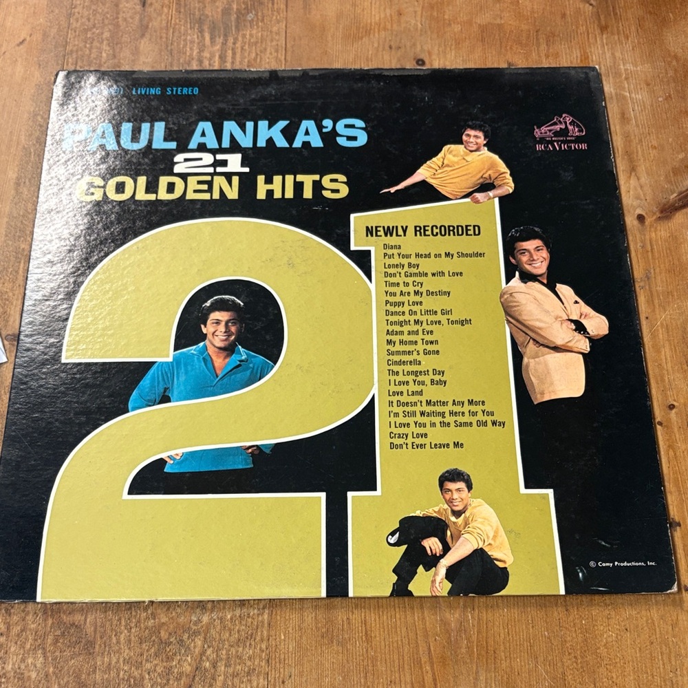 Paul Anka's 21 Golden Hits Vinyl Record